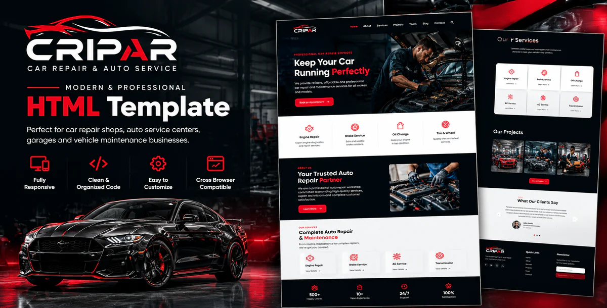 Cripar – Modern Responsive HTML Template